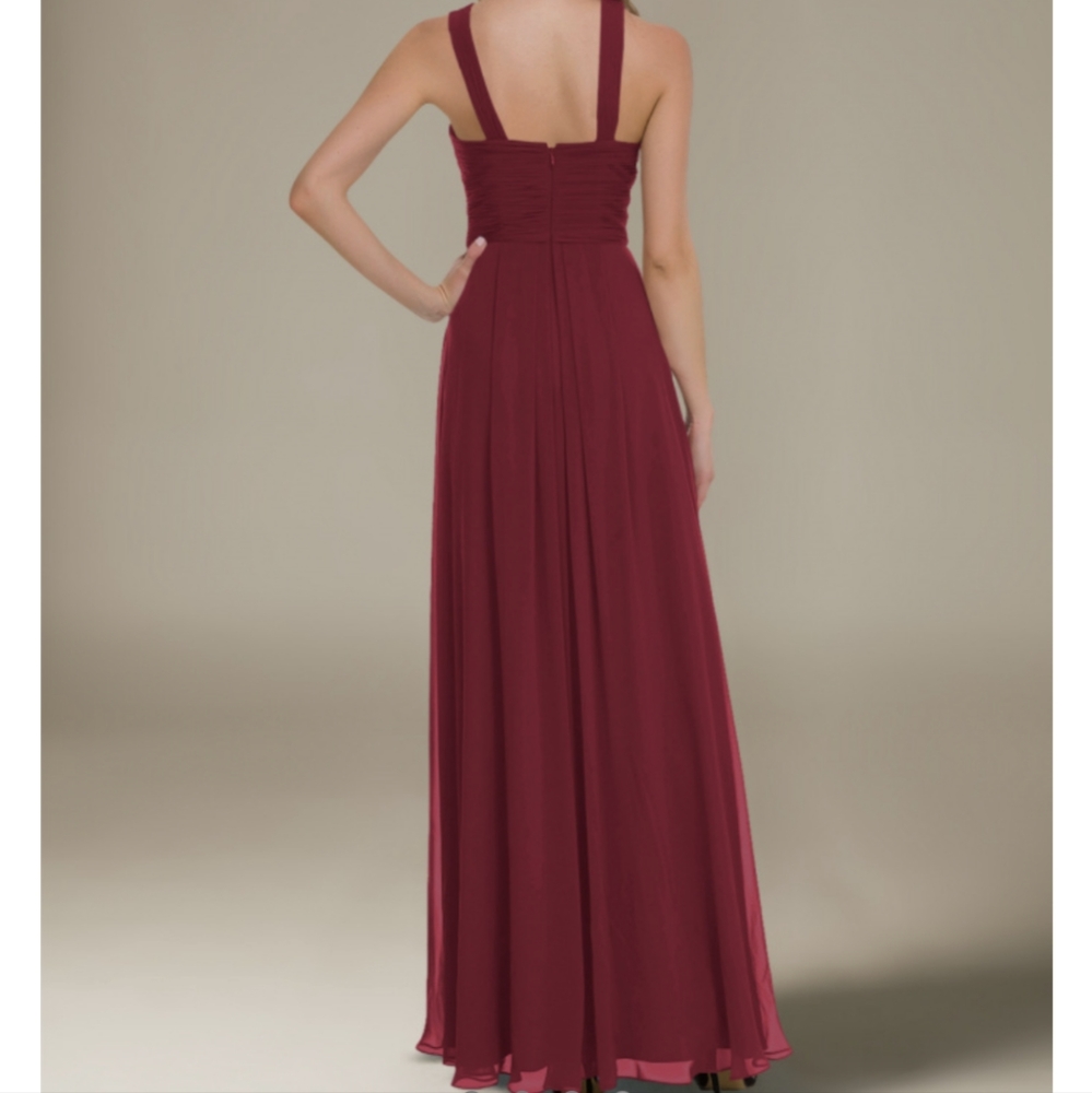 AW Vienna Bridesmaid Prom Formal Special Occasion Wedding Guest Dress, 16, Red - Picture 2 of 2